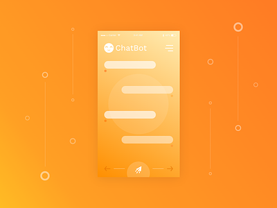ChatBot App application chatbot flatdesign gradient messenger mobile opacity orange ui ux