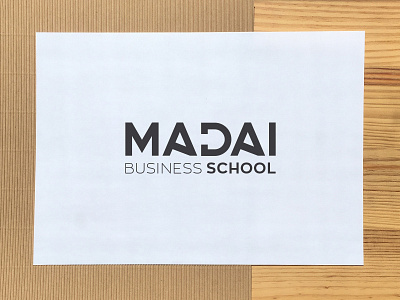 MADAI Business School logo proposal business logo logotype minimalist school typography
