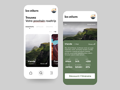 French roadtrips app 🏕 adobexd french mobile mobile app roadtrip roadtrips travel ui uidesign ux uxdesign wild