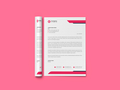 Letterhead Design | Business NotePad |Branding branding design graphic design letterhead notebook notepaper official pad pink printing professional