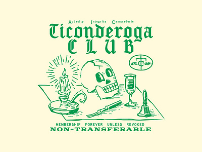Ticonderoga Club Member Card Illustration