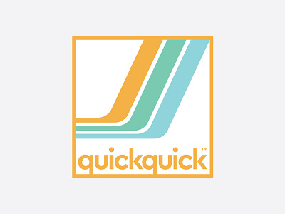 QuickQuick atlanta convenience store fast icon logo orange quick stripes