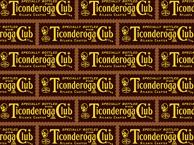 Ticonderoga Club Rum atlanta bar bar branding identity identity design liquor rum stamp stamps