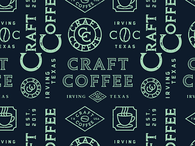Craft Coffee Identity badge branding coffee coffee bean coffee shop creative agency design logo typography