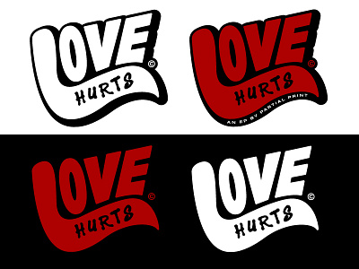 Love Hurts Album Logo album branding design ep flow hand drawn hand lettering hurts lettering logo love mikemerrilldesign music sticker type typogaphy vector