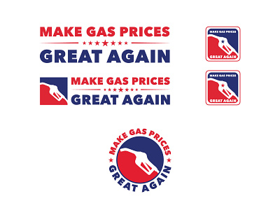 Make Gas Prices Great Again Decals badge brand branding cmyk decals design gas graphic logo mikemerrilldesign politics print sticker type typography
