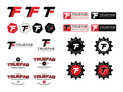 TrueFab Branding badge bolt brand branding design fab fabrication freelance gear graphic graphicdesign icon identity logo metal mikemerrilldesign sign tag type welding