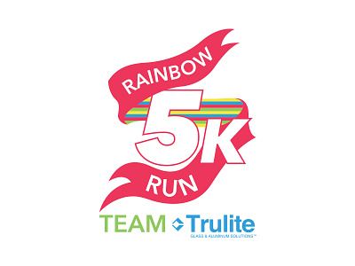 5k (Rainbow Run) Shirt Design 4color 5k full front mikemerrilldesign race rainbow ribbon run shirt t shirt