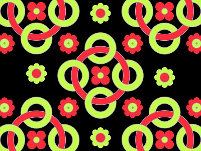 Geometric Pattern circles floral flower geometric knockout link mikemerrilldesign pattern retro rings shapes wallpaper