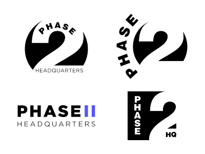 Phase2HQ Branding 2 branding helvetica hq icon logo mikemerrilldesign negative phase space type