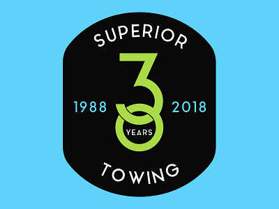 Superior Towing Badge 30 badge mikemerrilldesign patch superior towing years