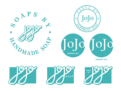 JoJo SOAP Logo Options badge brand branding identity lettering logo mikemerrilldesign script soap