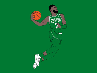 Jaylen Brown 7 7 air basketball boston brown celtics dunk green hoop jaylen jb mikemerrilldesign nba poster