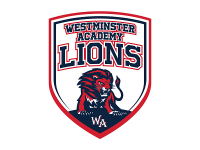 WA Seal academy badge lion logo mikemerrilldesign school seal sports varsity