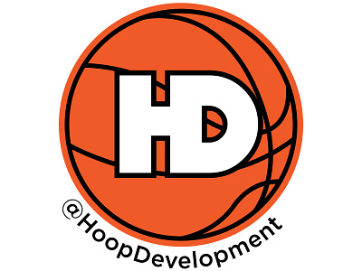 Hoop Development Sticker basketball branding hoop logo mikemerrilldesign sticker training