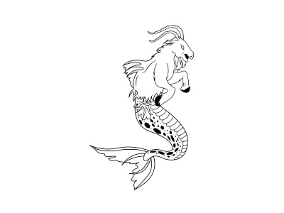 Capricorn Tattoo astrology capricorn fish goat mikemerrilldesign sign tattoo zodiac