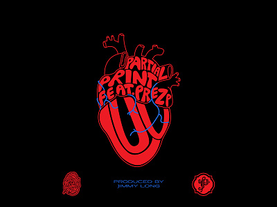LUV Feat. Prez P (Prod. Jimmy Long) artwork coverart heart jimmylong lettering luv mikemerrilldesign music partialprint prezp text type
