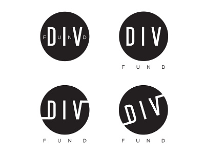 Div Fund Logo branding circle fund logo logotype mikemerrilldesign minimal round san serif type