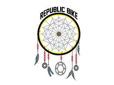 Republic Bike Dream Catcher bike catcher dream feathers mikemerrilldesign rim spokes sprocket wheel