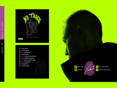 No Trace Cover Art album album cover art artwork branding cover cover art design freelance icons layout lettering logo mikemerrilldesign music partialprint portrait print volt