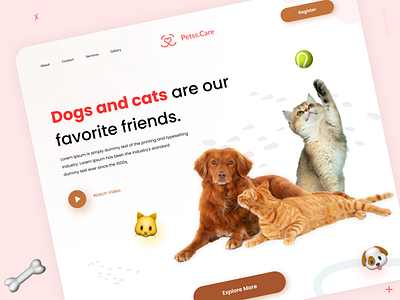 Pet Care App app design illustration ux