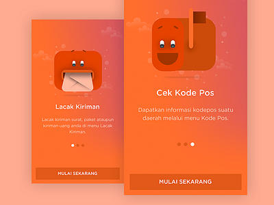 Kantor Pos : Android App android design icons illustration mail material redesign envelope tracking