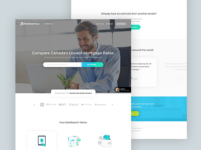 RateSearch : Landing Page canada company compare illustration landing page lending loan mortgage