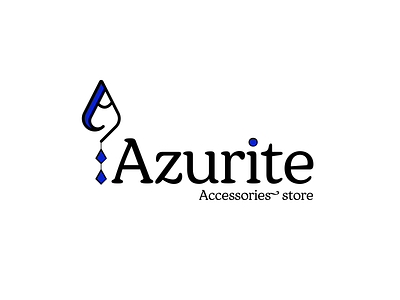 azurite accessories e-store logo branding cretive design graphic design illustration logo logo design vector