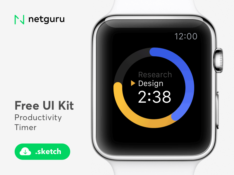 Productivity Timer - Apple Watch UI Kit
