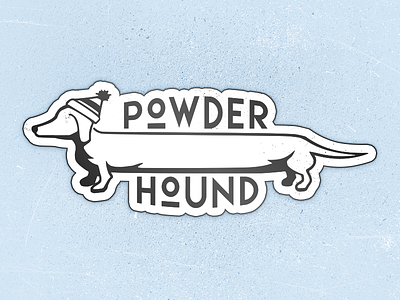 Powder Hound Sticker hound powder skiing snowboarding sticker