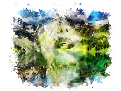 mountains art digital