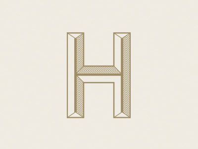 H+H custom hatching identity logo