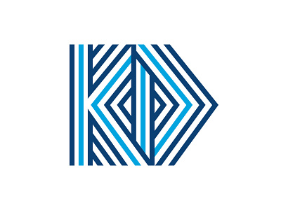 KD Logo angles blue d illustration initial k kd line linear movement triangle