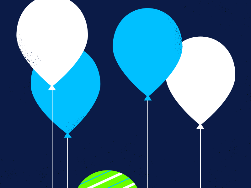 Balloons Animation animation balloons blue celebration green