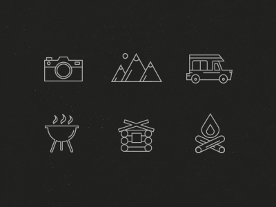 Camp Icons adventure camping icon nature wildlife