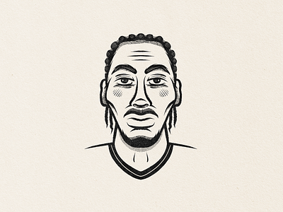 Kawhi Leonard basketball drawing face illustration kawhi kawhi leonard los angeles portrait procreate raptors sports