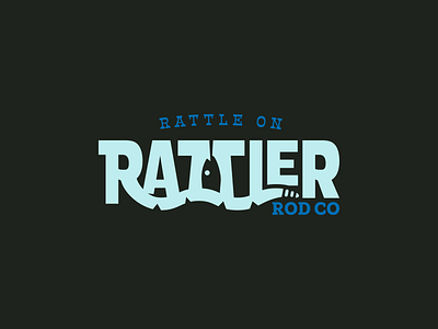 Rattler Rod Co badge brand branding coast fish fishing fishing rod logo rattler rod snake sticker vector