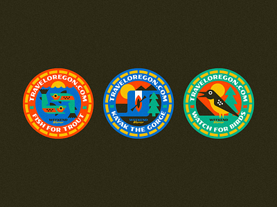 Travel Oregon! badge design illustration oregon patch sticker vector