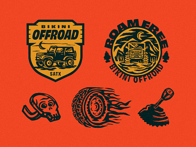 Jeep Illustrations adventure badge branding design illustration jeep sticker vector