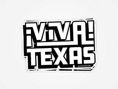 Viva Texas Stickers adventure adventures badge camping draplin explore hiking illustration sticker texas travel viva