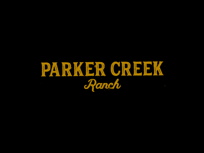 Parker Creek Ranch brand branding farm horse logo patch ranch texas wordmark