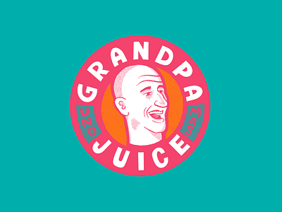Grandpa Juice argentina basketball ginobili halftones illustration juice juice box lettering manu nba san antonio spurs sticker