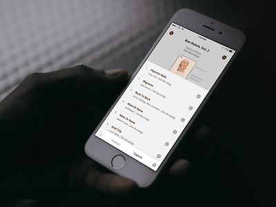 Detail page of an album release - Pulselocker iOS App album app interace iphone mobile music player pulselocker ui