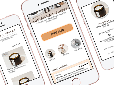 Candle Makers Web App design ecommerce mobile ui ux webapp