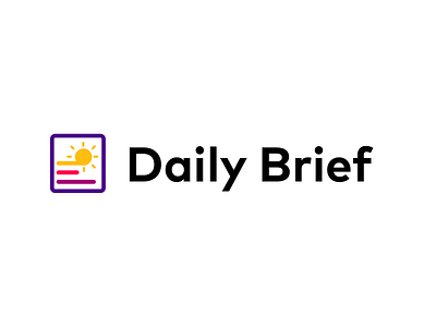 Daily Brief Final Logo app branding brief daily design flat illustration illustrations logo news newsletter vector
