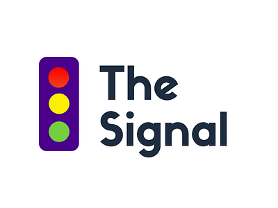 The Signal Logo branding brief briefs daily design flat illustration illustrations logo newsletter newsletters signal traffic traffic light typography vector