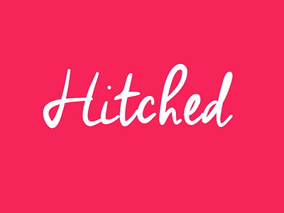 Hitched app cursive ios marriage pink wedding
