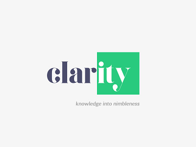 Clarity branding design illustration lettering logo type typography vector