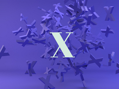 X design letter rebound x