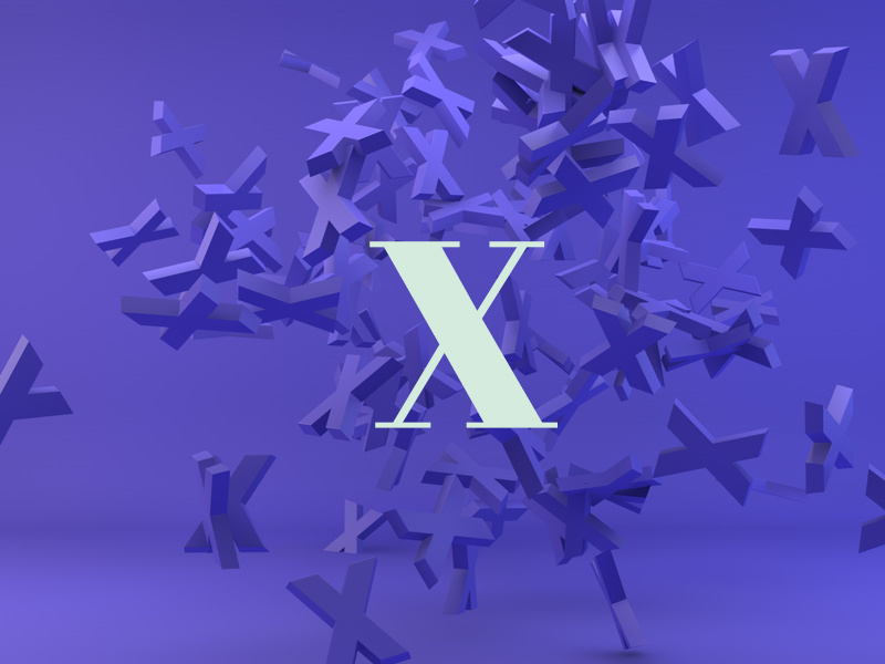X rebound x letter design